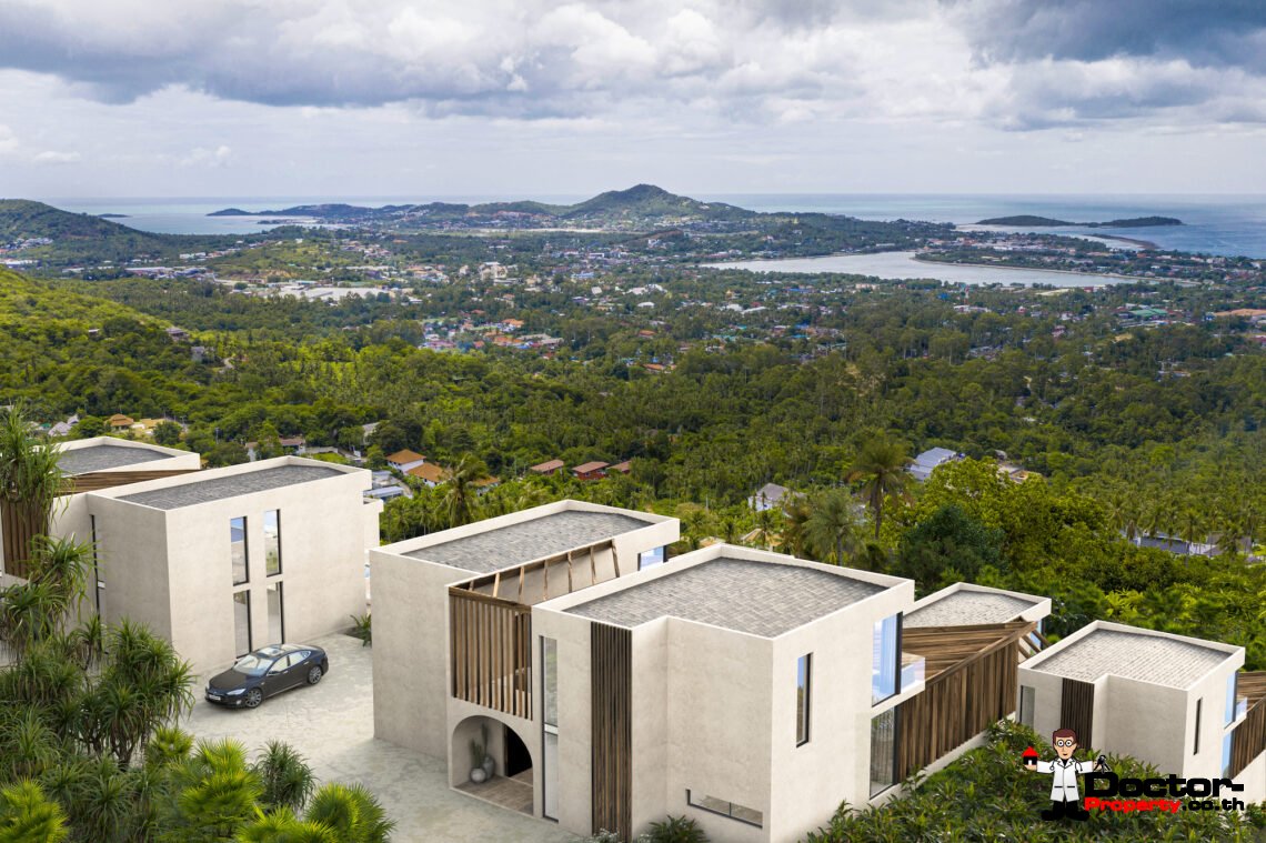 New 3 Bedroom Villa with Sea View – Chaweng, Koh Samui – For Sale